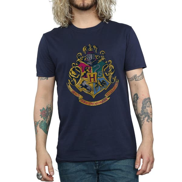 Harry Potter Herr Hogwarts T-shirt i bomull S Marinblå Navy Blue S