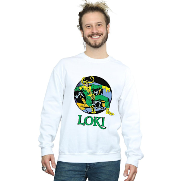 Marvel Herr Loki Tron Sweatshirt L Vit White L