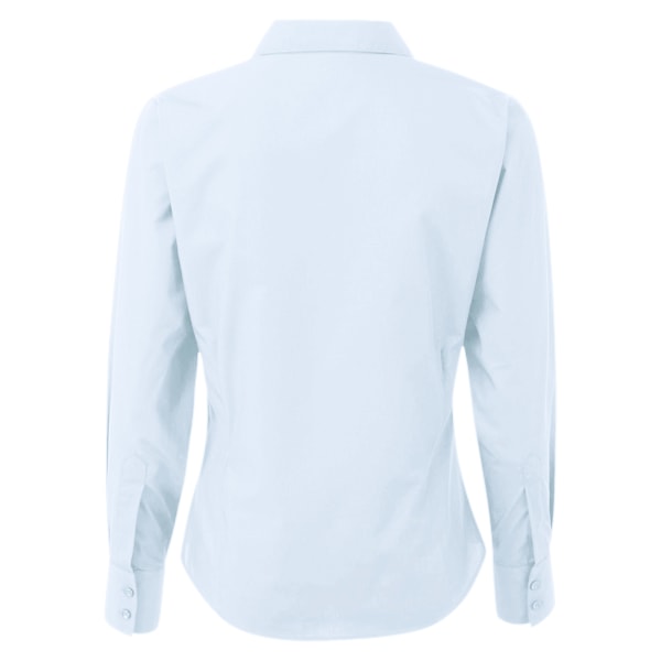 Premier Dam/Dam Poplin Långärmad Blus 8 Ljusblå Light Blue 8