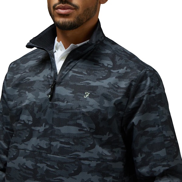 Farah Herr Parker Kamouflage Duschsäker Jacka S Svart Black S