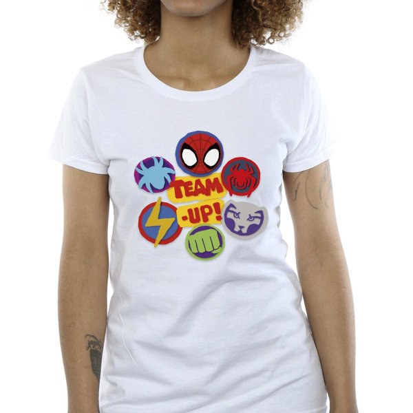 Marvel Womens/Ladies Spidey And His Amazing Friends Team Up Cot White M