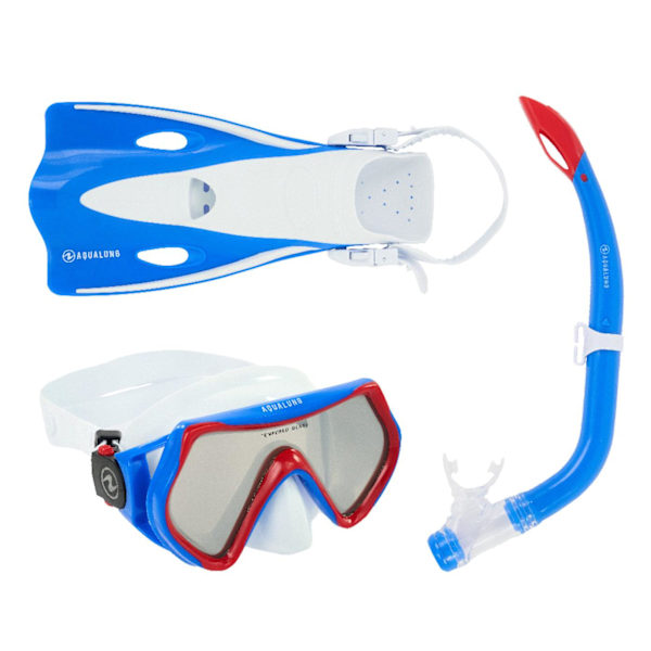 Aquasphere Barn/Barn 2024 Hero Snorkel Set L-XL Blå Blue L-XL
