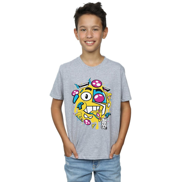 DC Comics Boys Teen Titans Go Pizza Face T-shirt 12-13 år Sp Sports Grey 12-13 Years