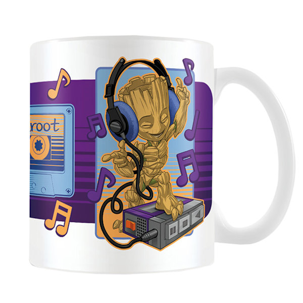 Guardians Of The Galaxy I Am Groot Kassett Mugg En Storlek Vit/ White/Purple/Brown One Size