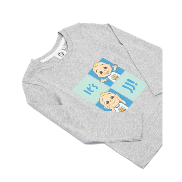 Cocomelon Pojkar Baby JJ Långärmad T-shirt 18-24 Månader Grå Grey 18-24 Months