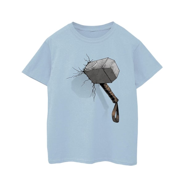 Marvel Universe Boys Thor Hammer Crack T-Shirt 3-4 år Baby B Baby Blue 3-4 Years