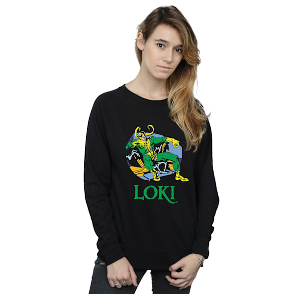 Marvel Dam/Kvinnor Loki Tron Sweatshirt XXL Svart Black XXL