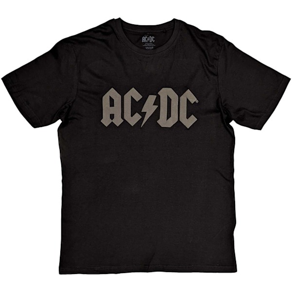 AC/DC Unisex Vuxen Logo Bomull Hi-Build T-Shirt M Svart Black M
