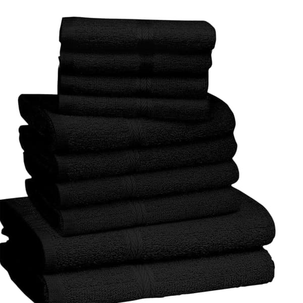 K Collection Handduksset i egyptisk bomull (10-pack) One Size Bl Black One Size