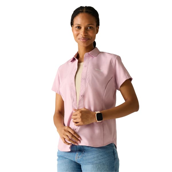 Regatta Dam Lättvikts Insektsavvisande Kortärmad Powder Lilac Solid 16 UK