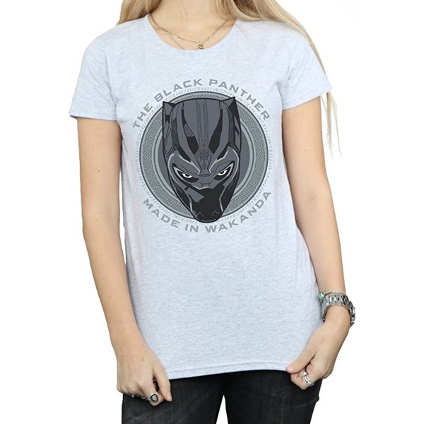 Black Panther Dam/Kvinnor Tillverkad I Wakanda Pojkvän T-Shirt X Sports Grey XXL