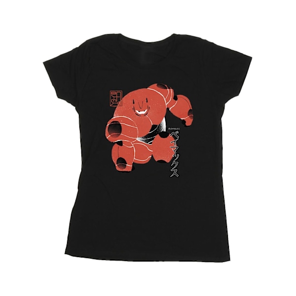 Disney Dam/Kvinnor Big Hero 6 Baymax Suite Pose Bomull T-Shir Black M