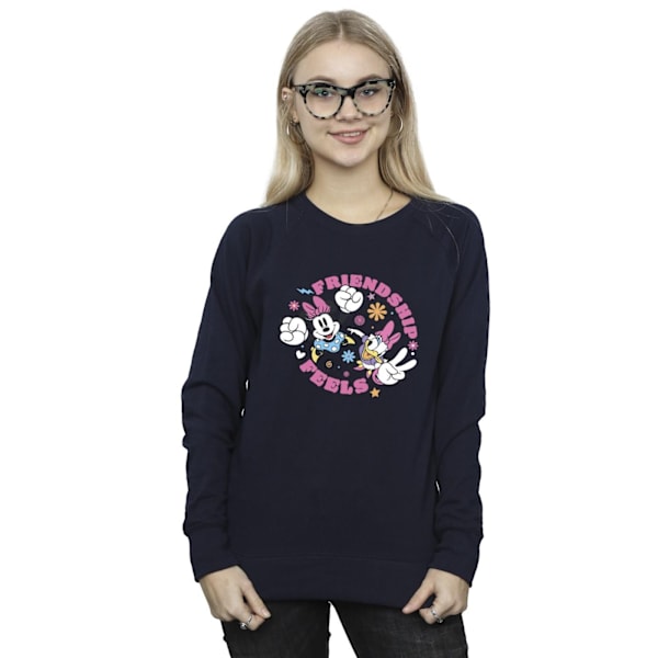 Disney Dam/Kvinnor Minnie Mus Daisy Vänskap Sweatshirt L Navy Blue L