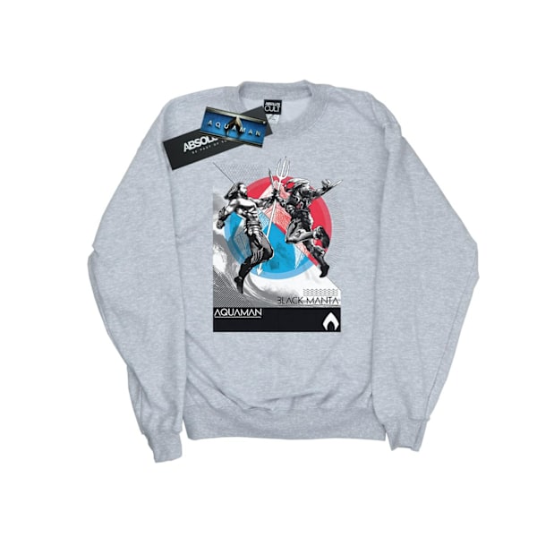 DC Comics Girls Aquaman Vs Black Manta Sweatshirt 7-8 år Spo Sports Grey 7-8 Years