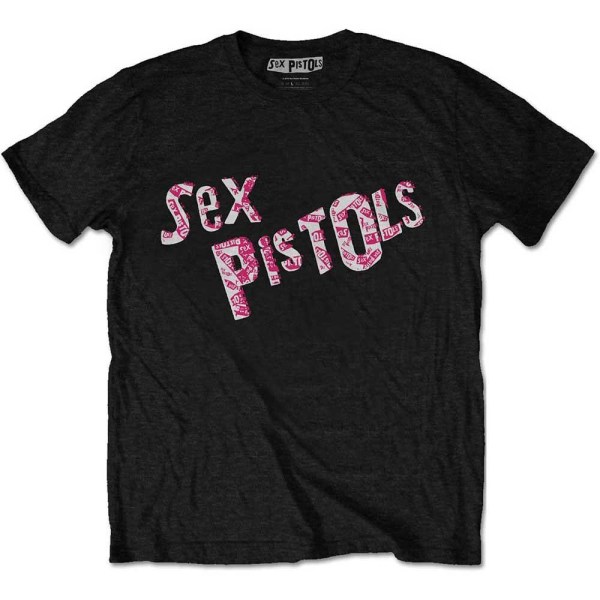 Sex Pistols Unisex Vuxen Logotyp T-shirt S Svart Black S