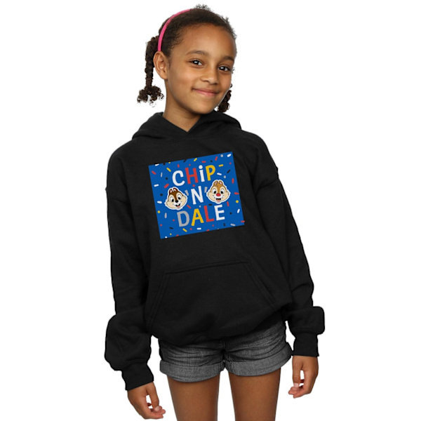 Disney Girls Chip N Dale Blå Ram Hoodie 9-11 År Svart Black 9-11 Years