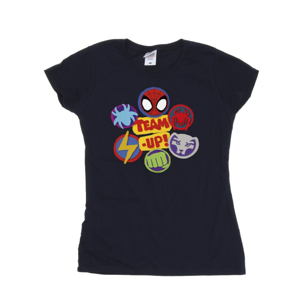 Marvel Womens/Ladies Spidey And His Amazing Friends Team Up Cot Navy Blue L