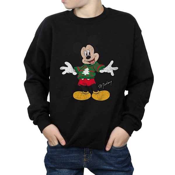 Disney Boys Mickey Mouse Jultröja Sweatshirt 9-11 År Black 9-11 Years