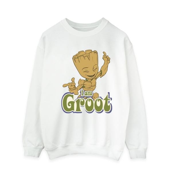 Guardians Of The Galaxy Män Groot Dancing Sweatshirt S White White S