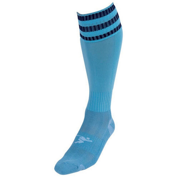 Precision Pro fotbollsstrumpor för barn/ungdomar 12 UK barn-2 UK Sky Blue/Navy 12 UK Child-2 UK