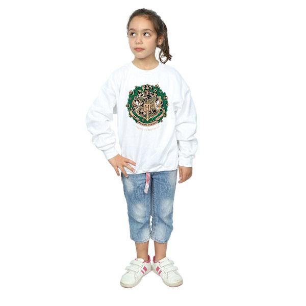 Harry Potter Julkrans Sweatshirt för flickor 7-8 år Vit White 7-8 Years