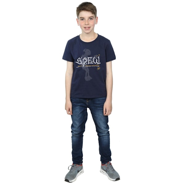 Harry Potter Boys Dobby Elfish Welfare T-Shirt 7-8 år Marinblå B Navy Blue 7-8 Years