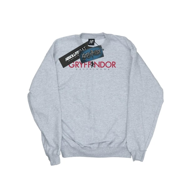 Harry Potter Pojkar Gryffindor Text Sweatshirt 7-8 År Sport Grå Sports Grey 7-8 Years