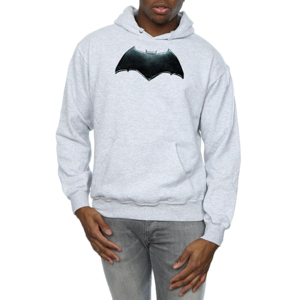 DC Comics Justice League Movie Batman Emblem Hoodie XL Spo Sports Grey XL