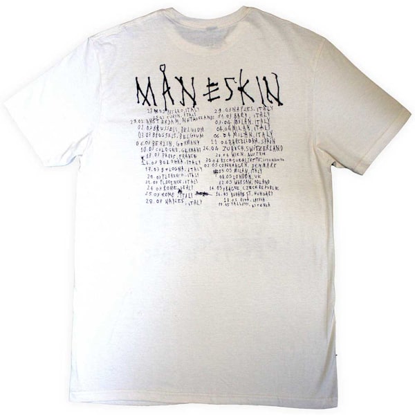 Maneskin Unisex Adult Loud Kids European Tour 23 T-Shirt XL Nat Natural XL