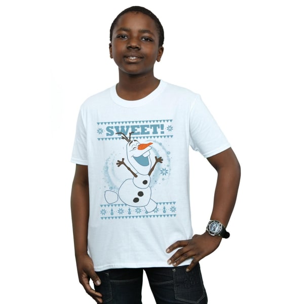 Disney Boys Frozen Olaf Sweet Christmas T-Shirt 3-4 år Vit White 3-4 Years
