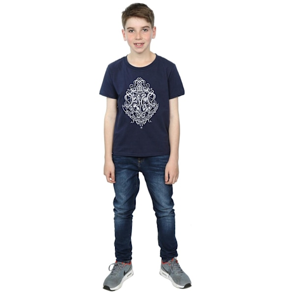 Harry Potter Boys Hogwarts Draco Dormiens Crest T-Shirt 5-6 år Navy Blue 5-6 Years