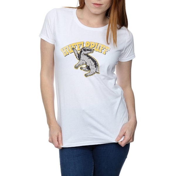 Harry Potter Dam/Kvinnor Hufflepuff Bomull T-shirt M Vit White M