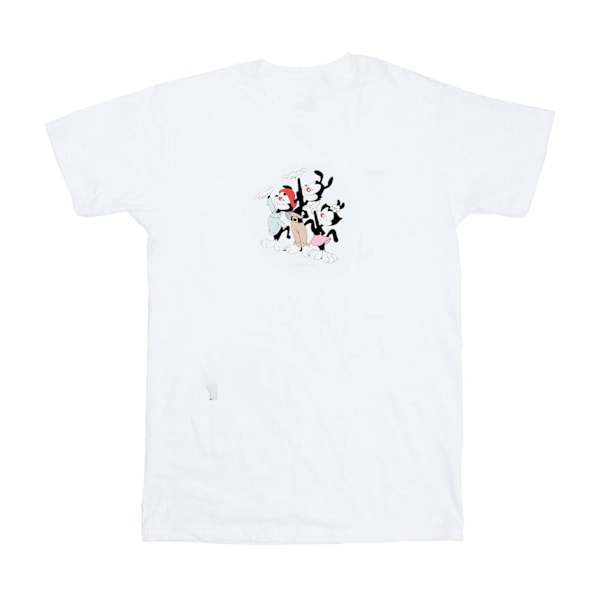 Animaniacs Dam/Damer Ta Da Bomull Boyfriend T-shirt M Vit White M