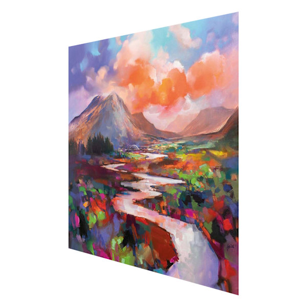 Scott Naismith Etive Flow inramad duktryck 40 cm x 40 cm Multi Multicoloured 40cm x 40cm
