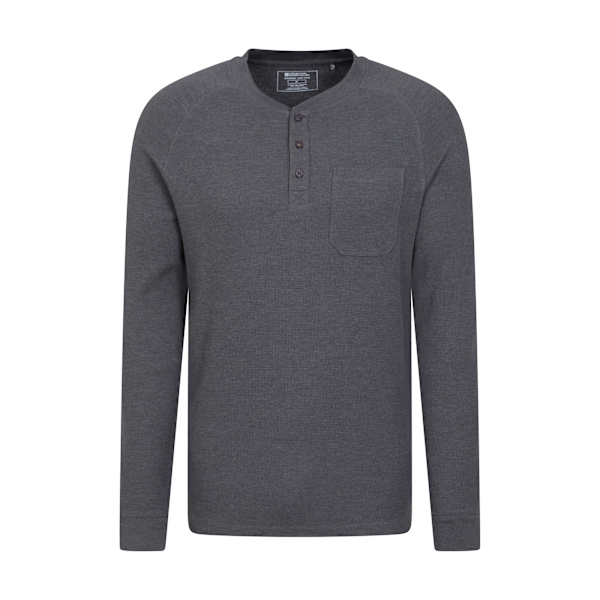 Mountain Warehouse Selby Waffle Henley T-shirt XXS Charcoal Charcoal XXS