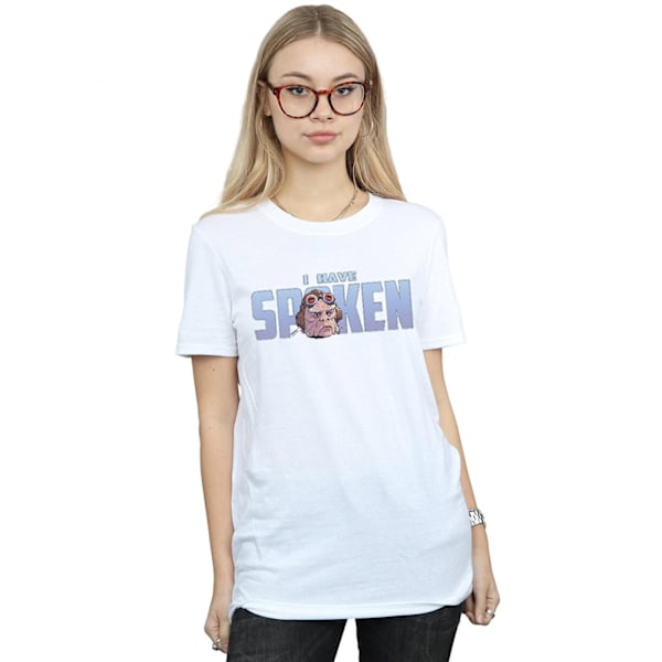 Star Wars Dam/Damer The Mandalorian Kuiil Jag Har Talat Bomull Boyfriend T-shirt L Vit White L