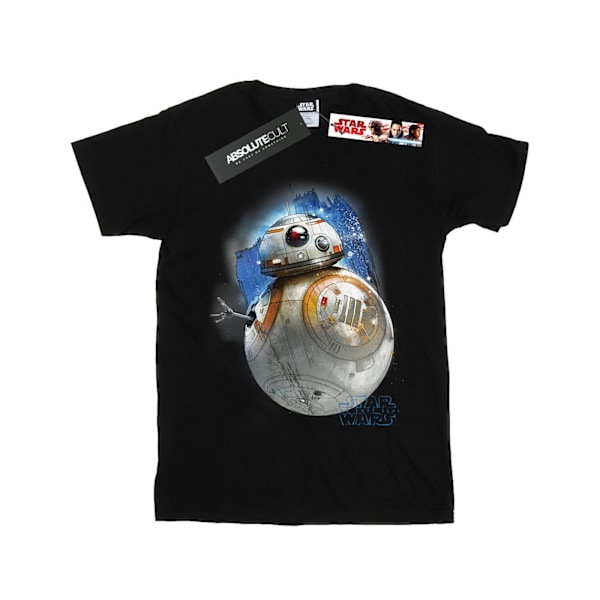 Star Wars: The Last Jedi T-shirt för flickor med BB-8, borstad, 9-11 år Black 9-11 Years