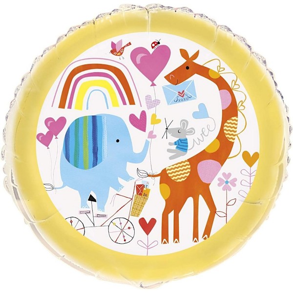 Unik fest Zoo Baby Shower folie ballong En storlek Flerfärgad Multicoloured One Size