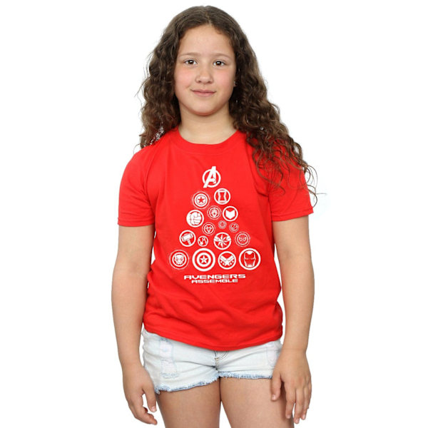 Marvel Girls Avengers Endgame Pyramid Icons Bomull T-shirt 9-11 Red 9-11 Years