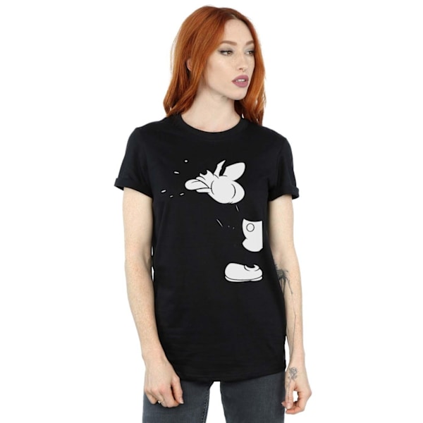 Disney Dam/Kvinnor Mickey Mouse Cut Bomull Boyfriend T-Shirt Black XXL