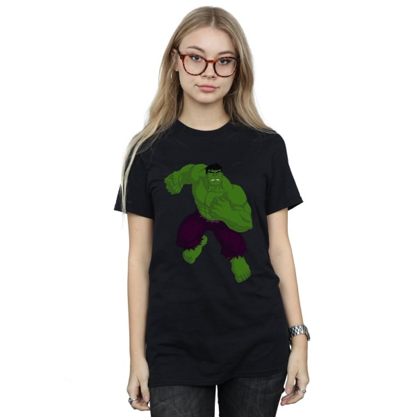 Hulk Pojkvän T-shirt för kvinnor/damer M Svart Black M