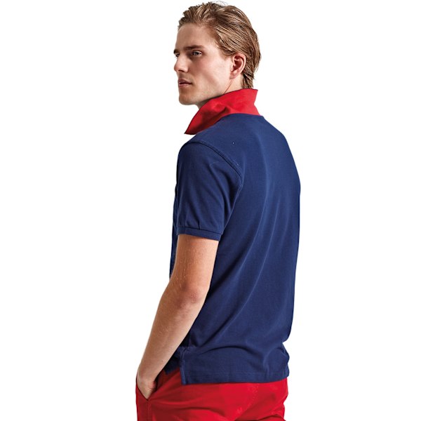 Asquith & Fox Klassisk passform Kontrast Polotröja L Marinblå/ Röd Navy/ Red L