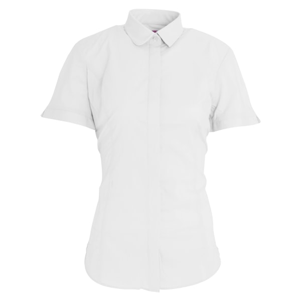 Brook Taverner Soave kortärmad poplinskjorta för dam/dam 12 White 12