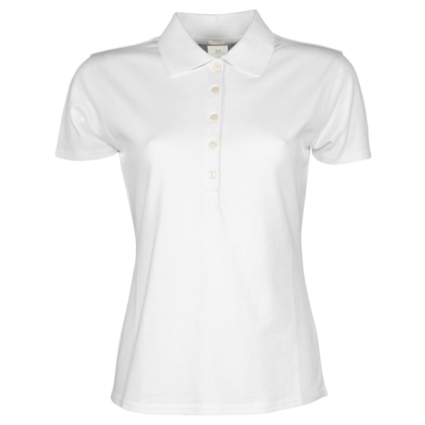 Tee Jays Dam/Dam Luxury Stretch Kortärmad Polotröja 3 White 3XL