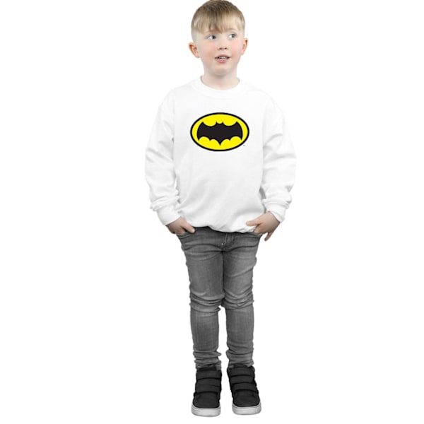 DC Comics Boys Batman TV-serie logotyp tröja 5-6 år vit White 5-6 Years