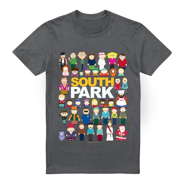 South Park Herr T-shirt med Hela Ensemblen M Gråmelerad Charcoal M