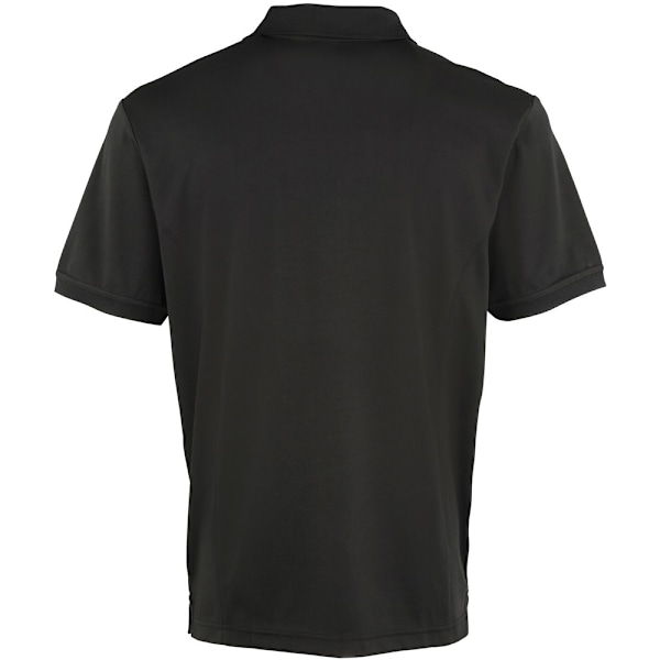 Premier Mens Coolchecker Pique Kortärmad Poloskjorta XL Svart Black XL