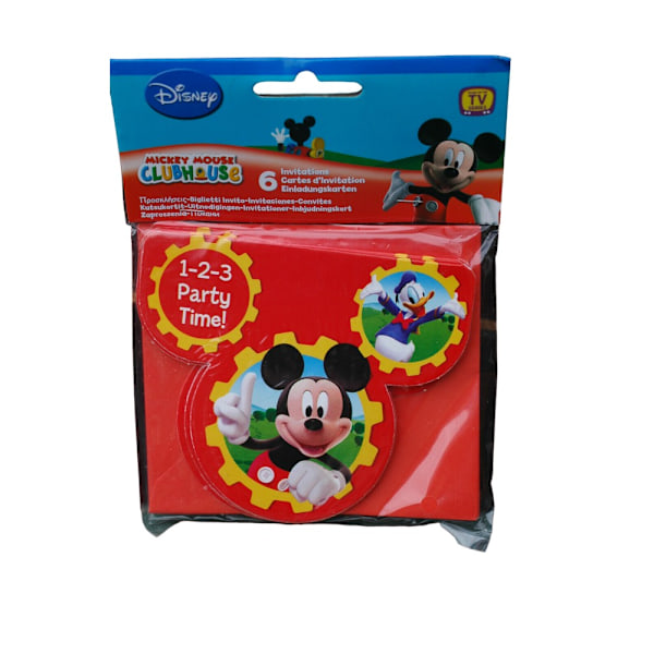 Mickey Mouse Clubhouse Inbjudningar (6-pack) One Size Röd Red One Size