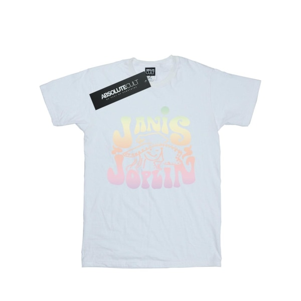 Janis Joplin Dam/Damer Pastell Logotyp Bomull Boyfriend T-shirt White XL