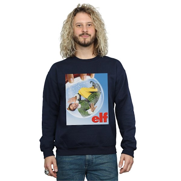 Elf Herr Snow Globe Poster Sweatshirt S Marinblå Navy Blue S